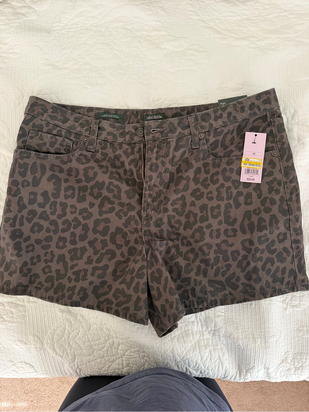 Wild Fable Leopard-Print Jean Shorts